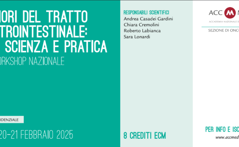 Fondazione Arco patrocina il XII Workshop sui tumori gastrointestinali a Pisa il 20 e 21 febbraio 2025